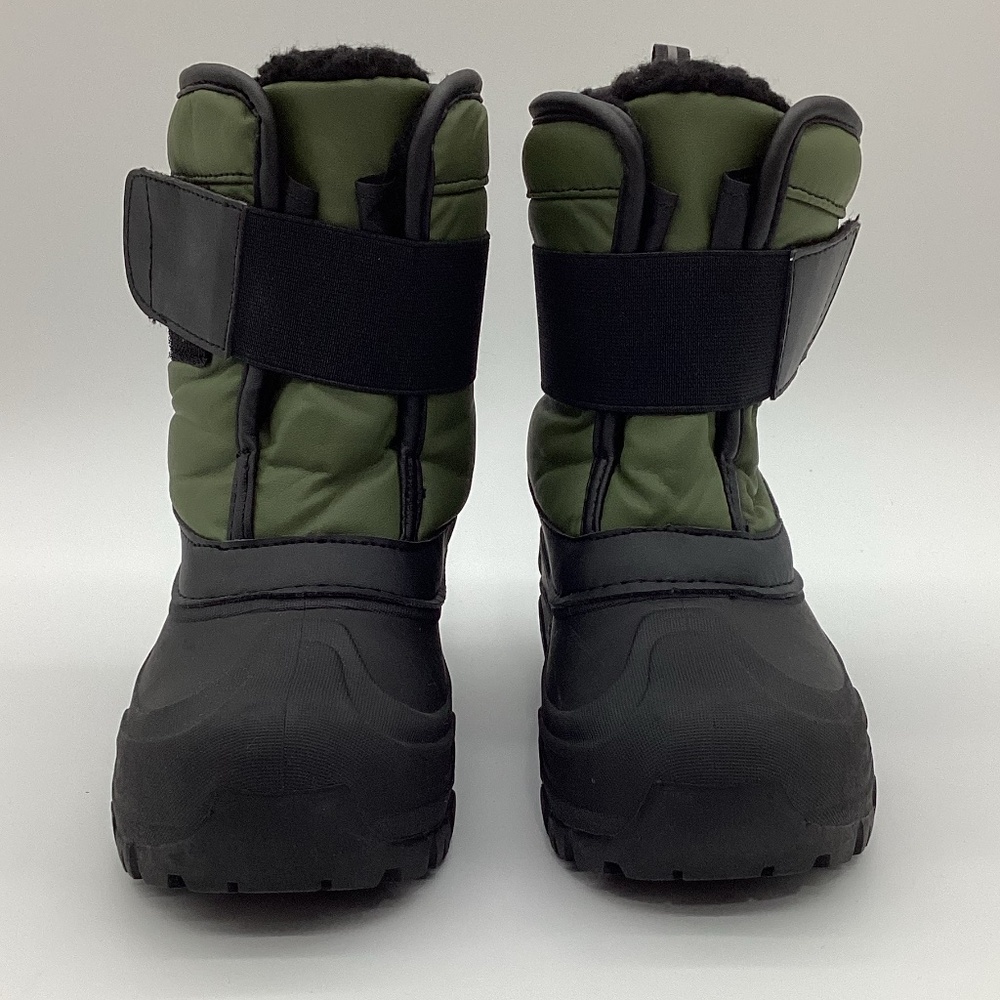 1947. Boys Green & Black Snow Boots Size 2 EUC